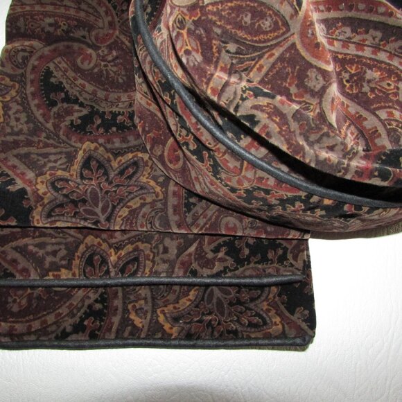 Paisley Velvet Pillbox Hat and Scarf Set - Picture 8 of 16